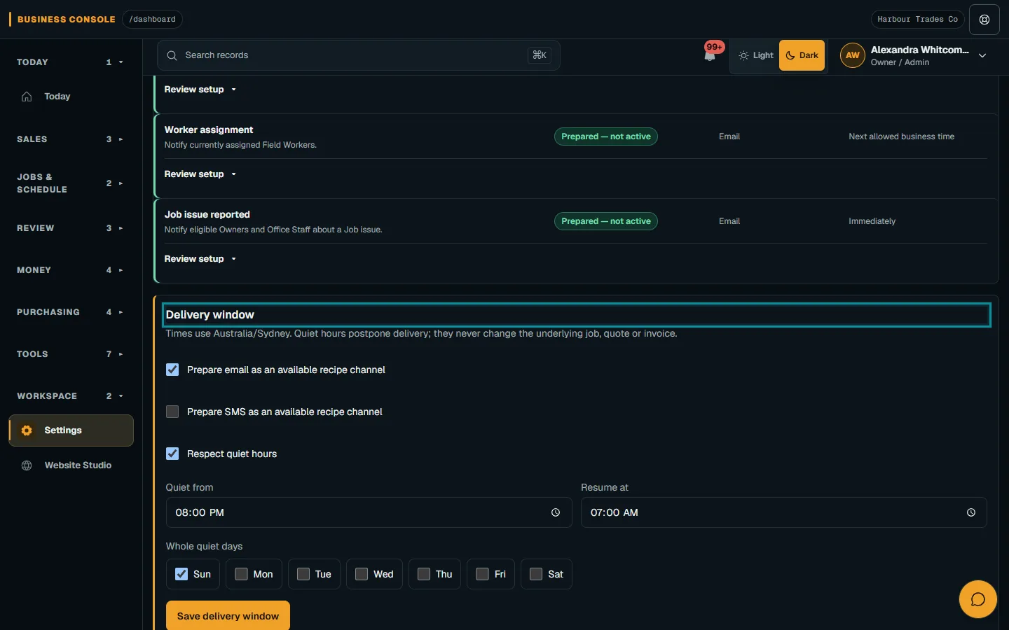 Review automations and message delivery: Review delivery outcomes on desktop