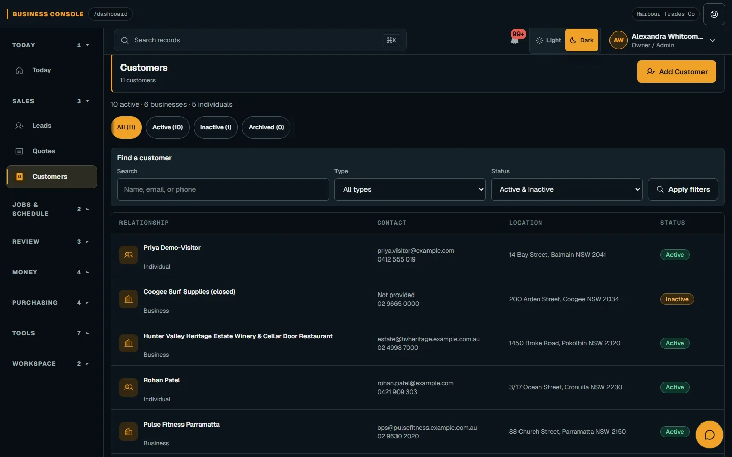 Find records and check a save: Open the right list on desktop