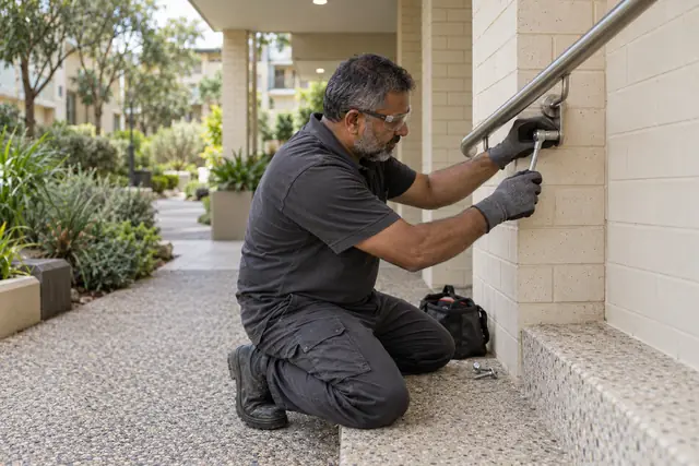 Facilities & property maintenance: strata common-area defect repair in progress