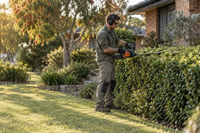 Lawns, gardens & grounds: fortnightly lawn mow and edge in progress