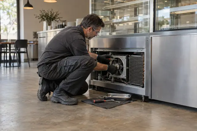 Refrigeration service: cool-room temperature fault diagnosis in progress