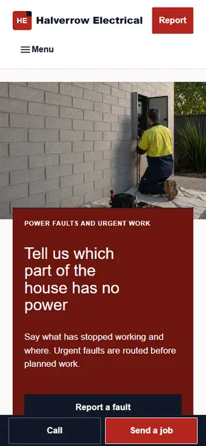 Livewire on Dispatch mobile website example